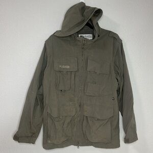 Columbia Sportswear Company Men's Green Hooded Packable Jacket L USA